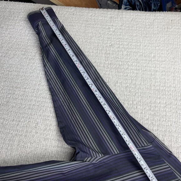 Joseph & Feiss Dress Shirt Men L Retro Purple Striped Classic Preppy Non-Iron - Picture 11 of 16